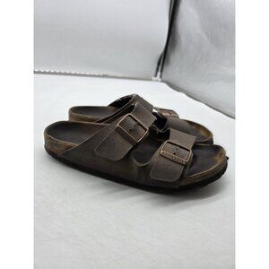 Birkenstock Arizona Shoes Mens Size 39 Double Strap Leather Slide Sandals